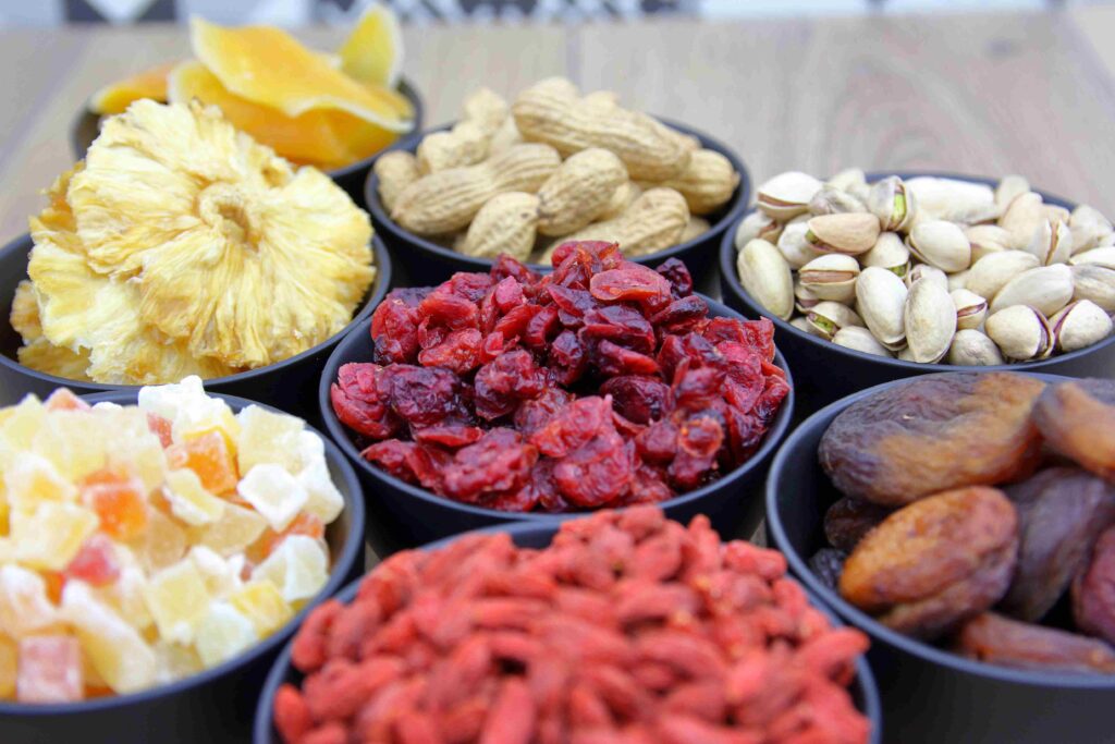 Freeze dried fruits and vegetables